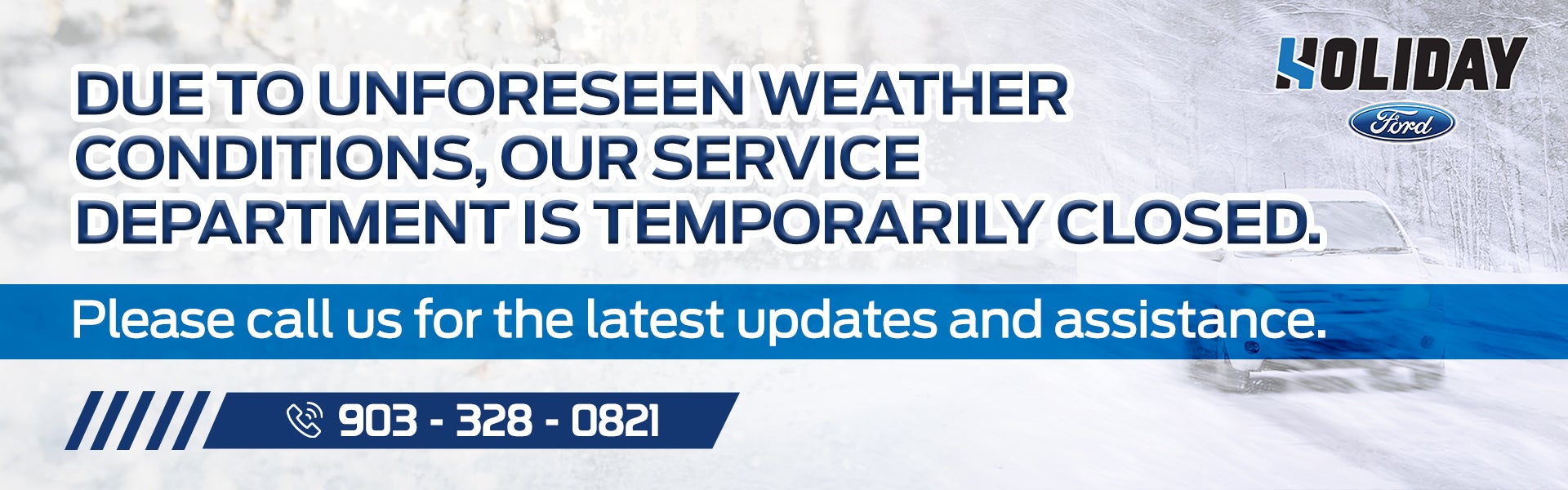 Holiday Ford Banner Closing